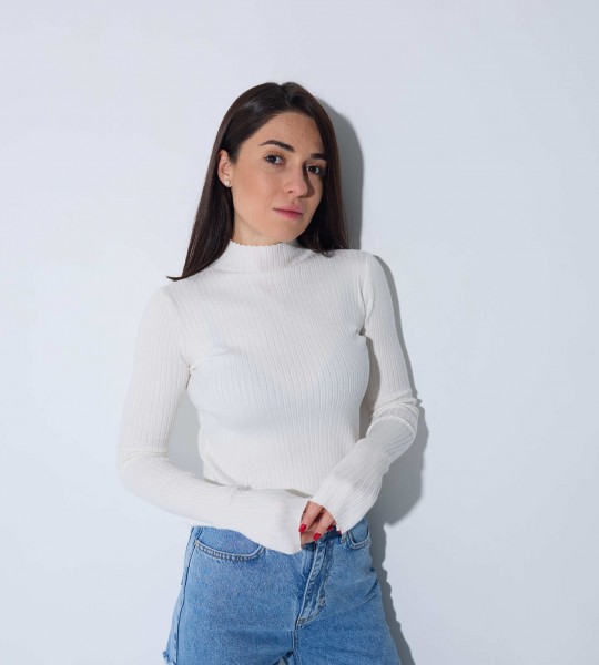 Гольф Urban Rib Білий | Showroom By Nona — зображення 2 Гольф Urban Rib Білий | Showroom By Nona — зображення 2